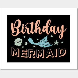 Birthday mermaid-mermaid Posters and Art